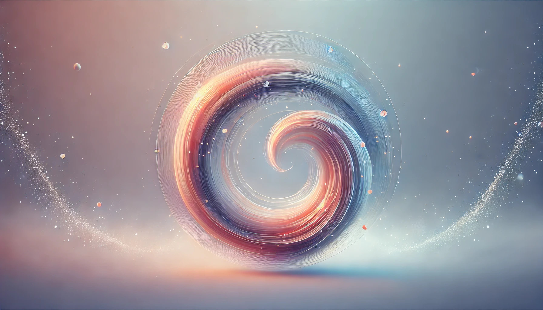DALL·E 2024 07 14 23.49.52   An abstract minimalist sci fi scene with swirling patterns and soft, glowing colors. The background features a smooth gradient with subtle star like s